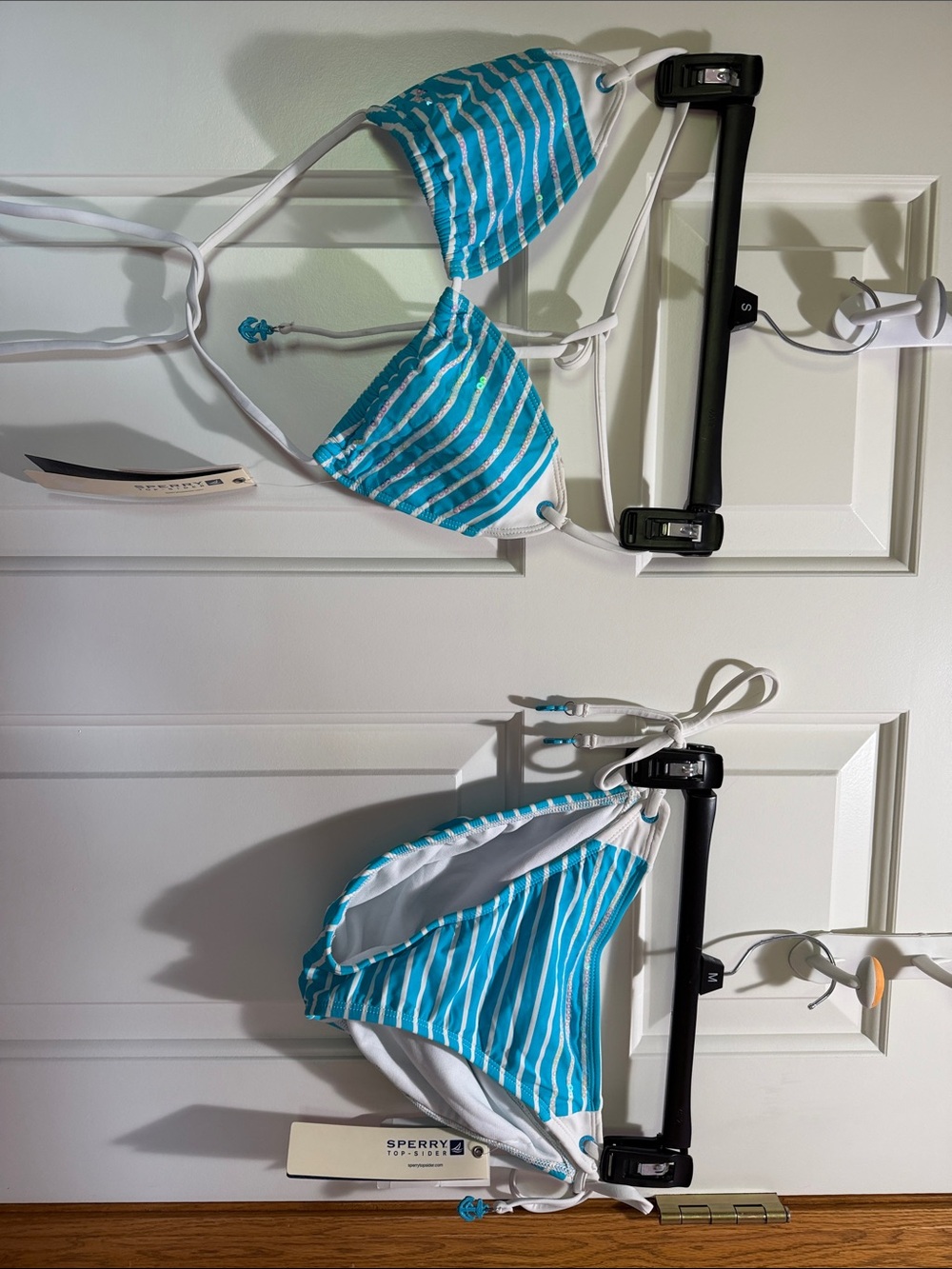 Sperry Blue and White Striped Two-Piece Bikini